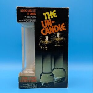 Vintage 1970s Corning "The Un-Candle" Floating Candle Set No. 124 - 9"